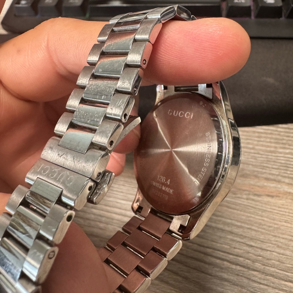 Gucci Silver and Brown Watch - Picture 4 of 5